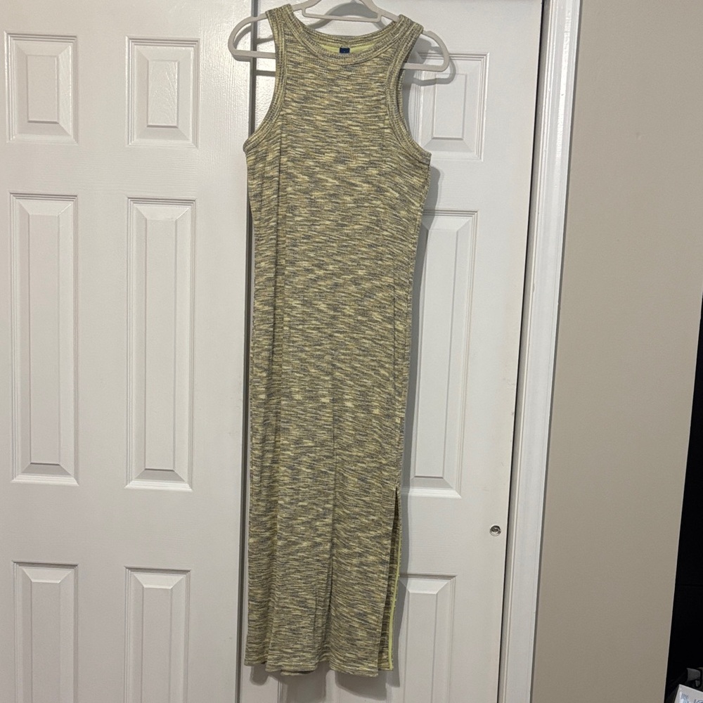 Old Navy Knit Maxi Dress - Yellow and Gray
